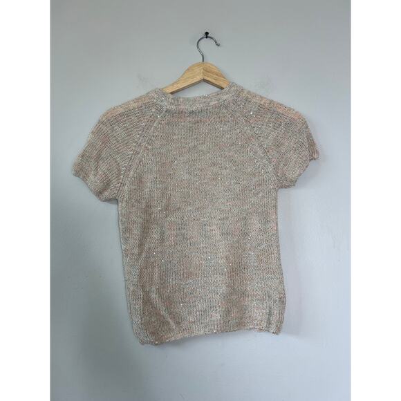 NEW ATM Space Dyed Cotton Linen Blend Crew Neckline Raglan Top Brown Size: XS - Picture 6 of 7
